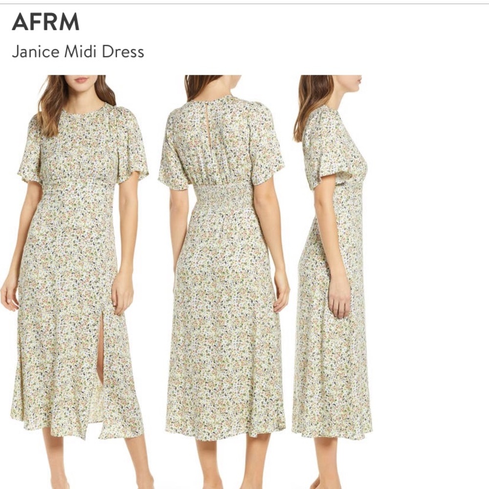 afrm floral midi dress